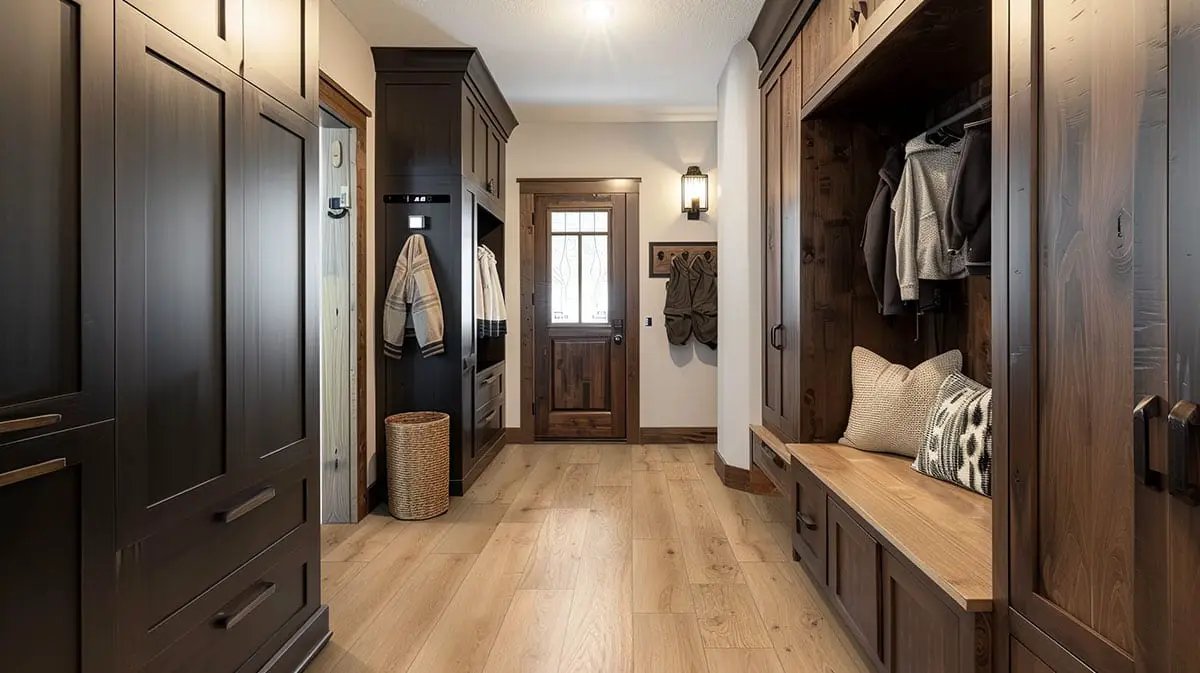 Mccarran Montevideo Oak Brushed Wood Look Moldings 3x0.63 in a finished room
