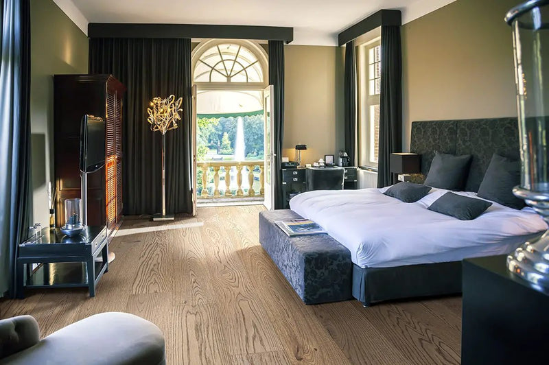 Mccarran Clayborne Matte Wood Look Planks 9.5x86 in a finished room