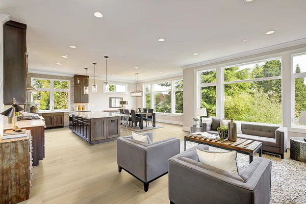 Mccarran Whitlock Brushed Wood Look Moldings 3x0.63 in a finished room