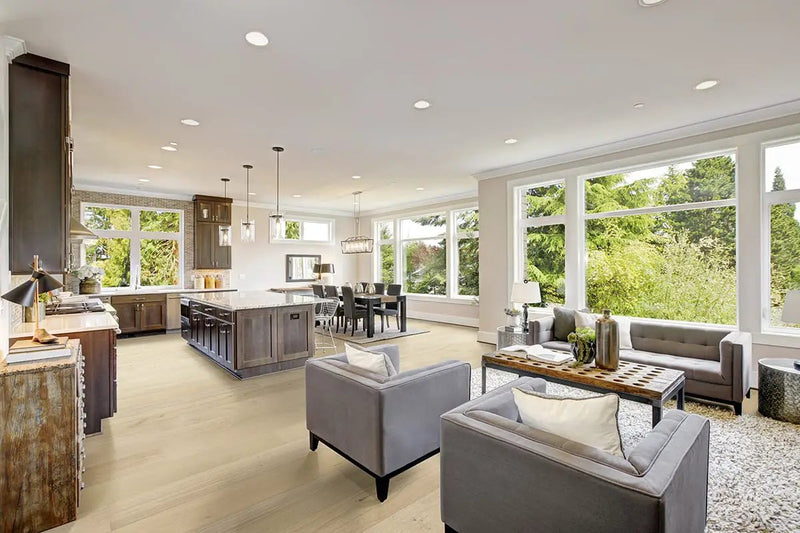 Mccarran Whitlock Brushed Wood Look Moldings 3x0.63 in a finished room