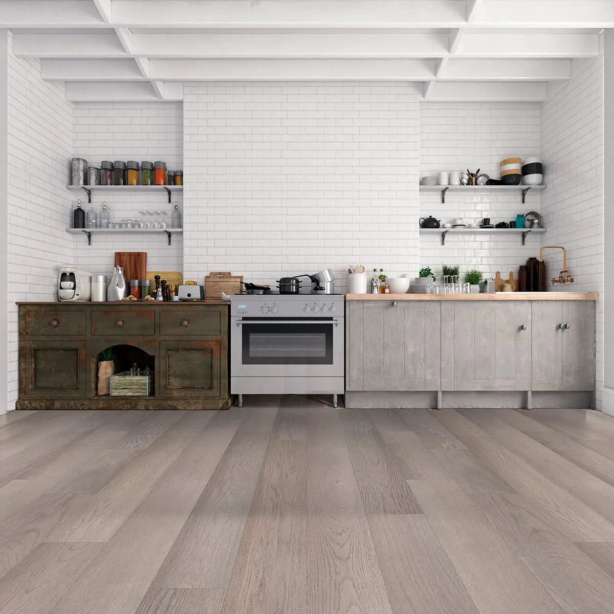 Mccarran Bourland Matte Wood Look Planks 9.5x86 in a finished room