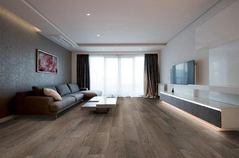 Mccarran Atwood Brushed Wood Look Moldings 2x0.63 in a finished room