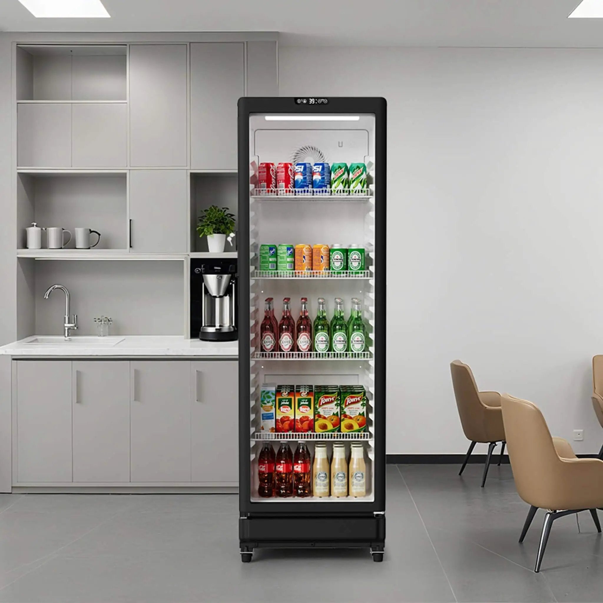 8.5 Cu.Ft Commercial Single Glass Door Beverage Merchandiser Refrigerator (SAK27946) by SAKSBY WHOLESALE