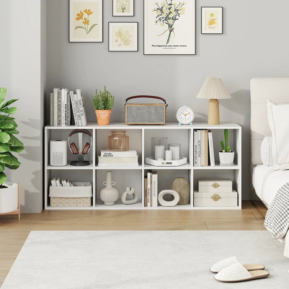 8-Cube Bookcase Bookshelf with 2 Anti-Tipping Kits Storage Organizer, photo 7 of 11