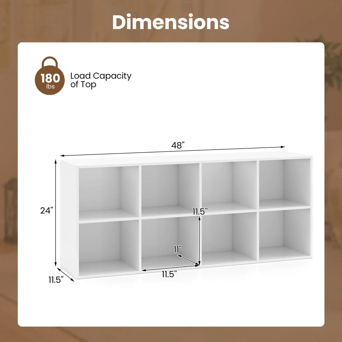 8-Cube Bookcase Bookshelf with 2 Anti-Tipping Kits Storage Organizer, photo 5 of 11