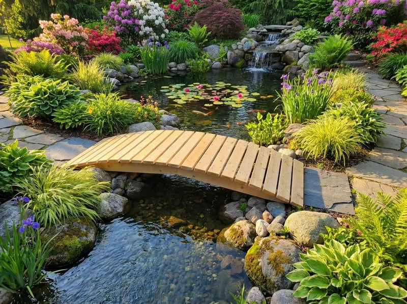 8 ft bridge with no railling by Cedar Creek Rustic Furniture