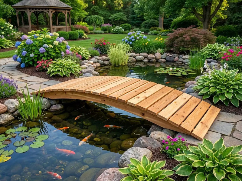 8 ft bridge with no railling by Cedar Creek Rustic Furniture