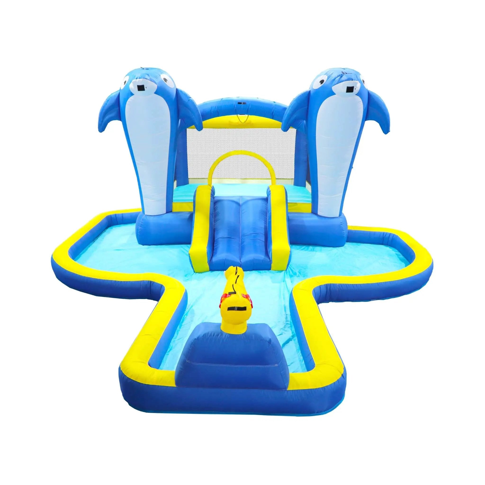 8-In-1 Inflatable Water Park Bounce House with Sprinkler, Water Gun, And Basketball Hoop (SAK38152) by SAKSBY WHOLESALE