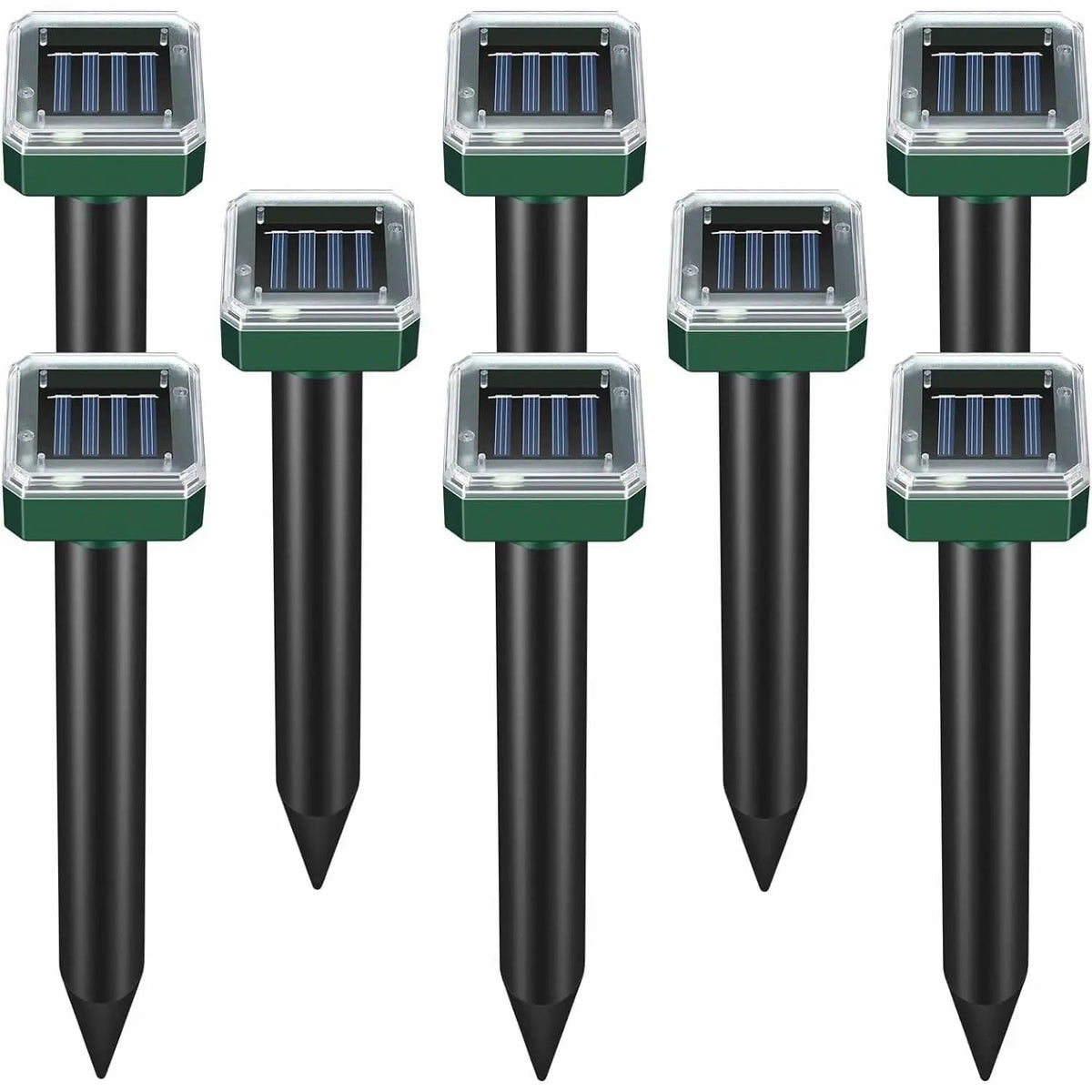 8 Pack Mole Repellent Solar Sonic Groundhog Repeller Gopher Deterrent Vole by Outdoor Solar Outlet