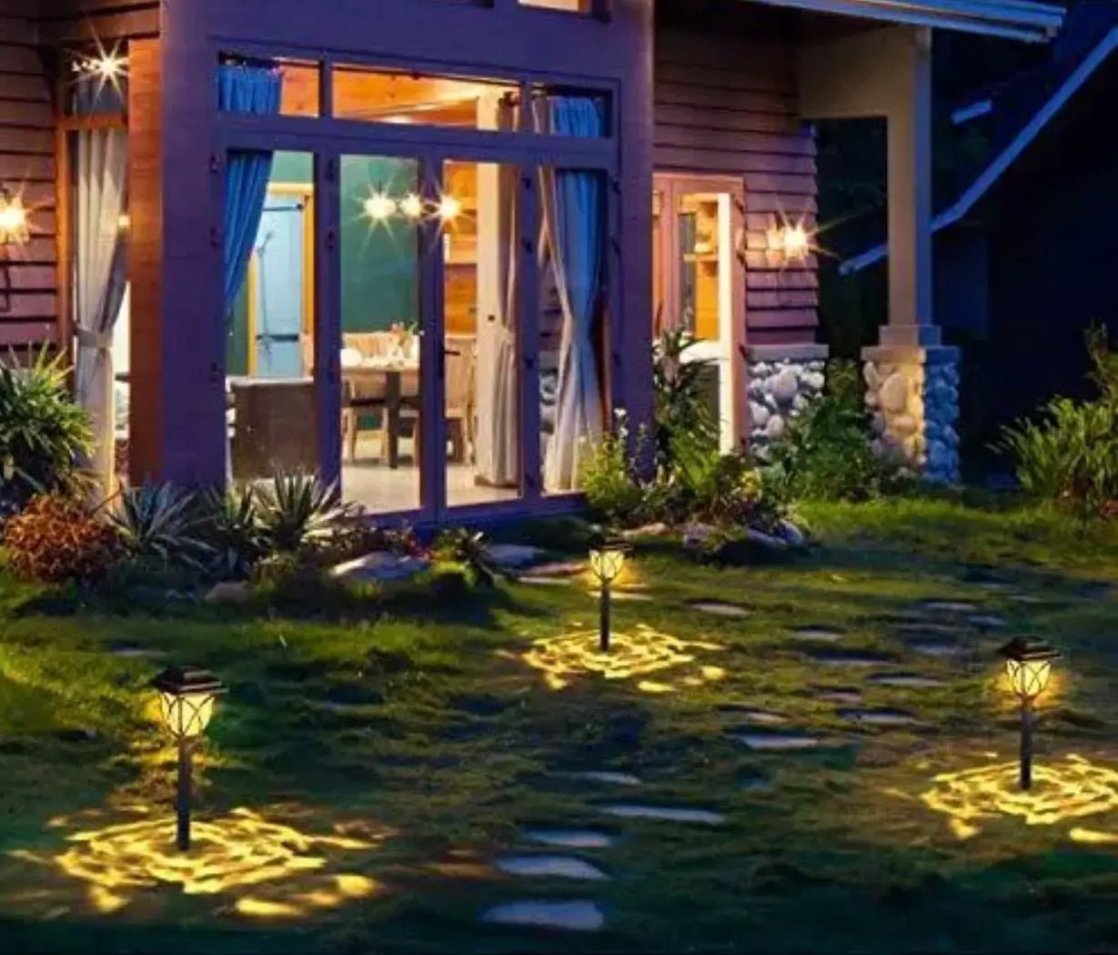 8 Pack Solar LED Lights,Large Rotating Outdoor Pathway Up To 10 Lumen by Outdoor Solar Outlet