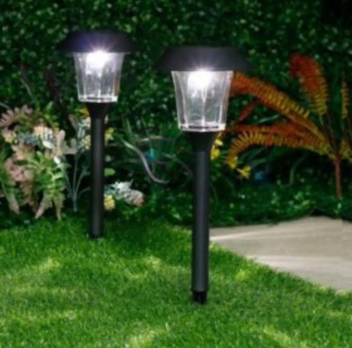 8 Pack Solar Pathway LED Lights Outdoor Color Changing -Stainless Steel by Outdoor Solar Outlet