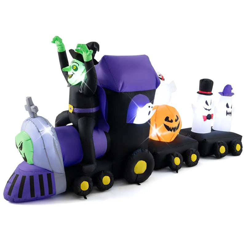8.2 Feet Long Halloween Inflatable Train with Witch and 4 Ghosts by DirectDeals