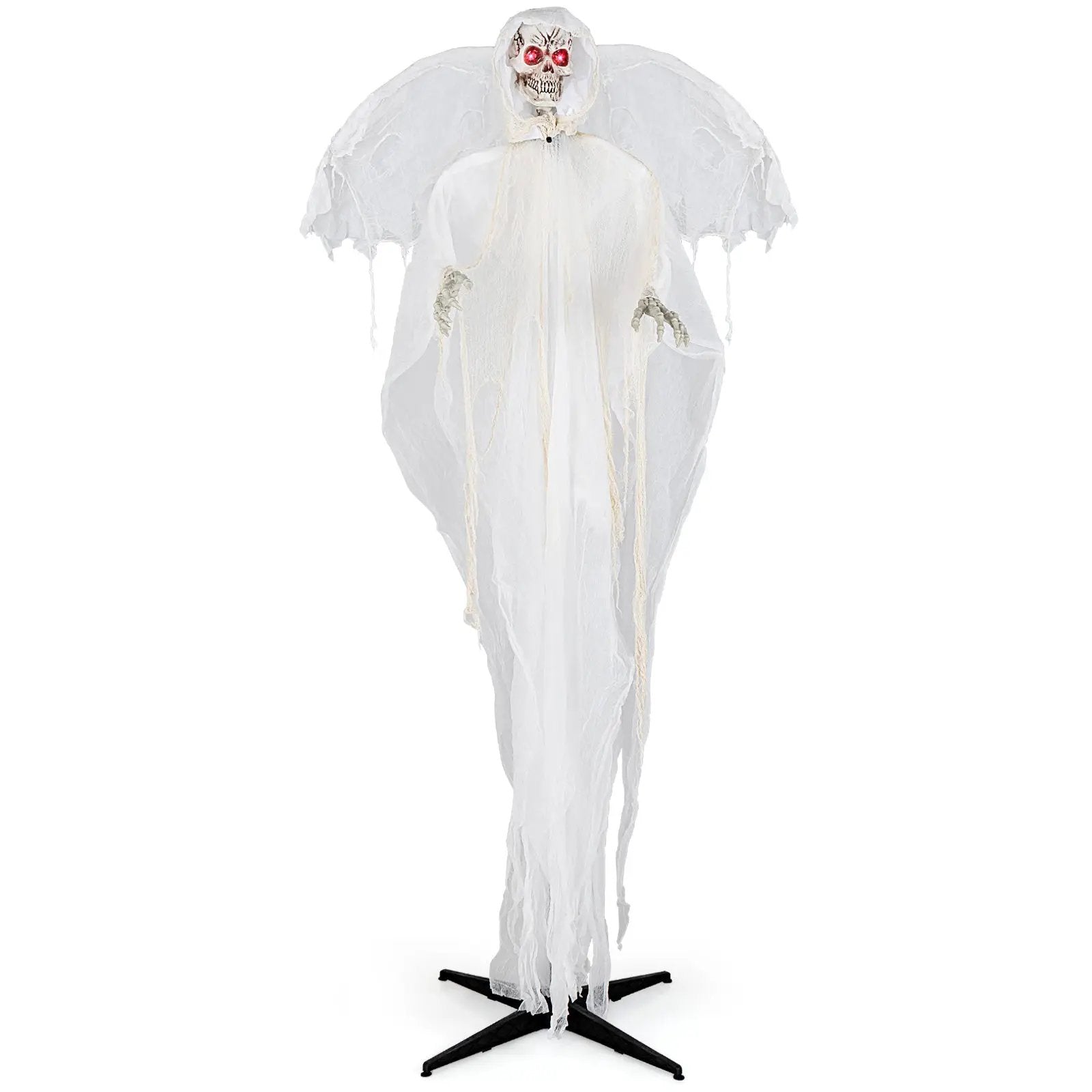 8.3 ft Halloween Standing Haunted Angel with Lighted Eyes and Automatic Wing Movement by DirectDeals