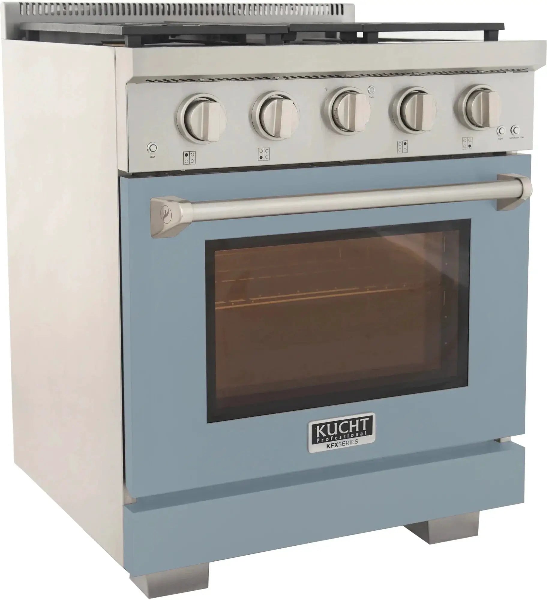 Kucht 30" Freestanding Professional Gas Range KFX3000X-LB by Farmhouse Kitchen and Bath