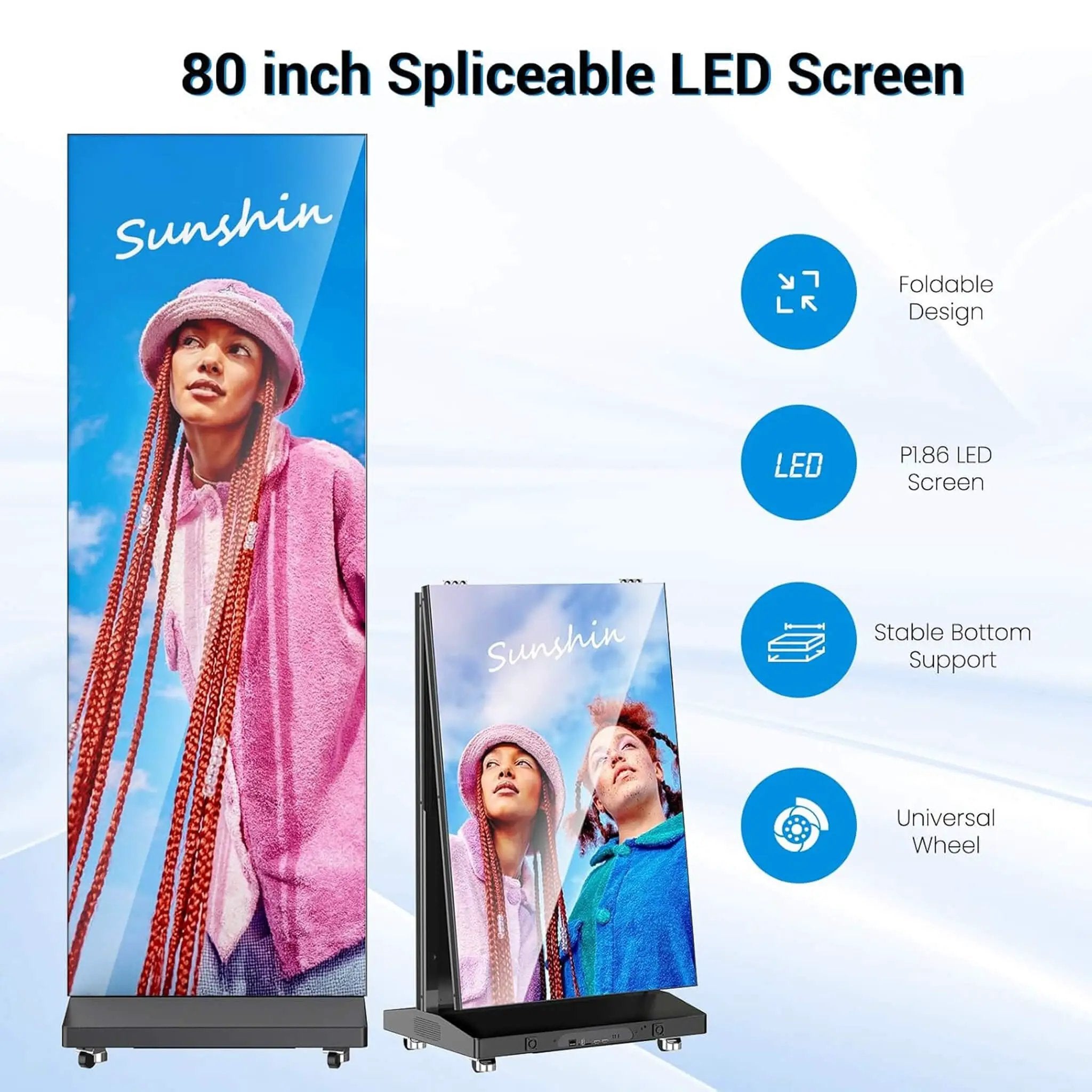 80-Inch Commercial Ultra-High Resolution LED Digital Advertising Signage Display (SAK50816) by SAKSBY WHOLESALE