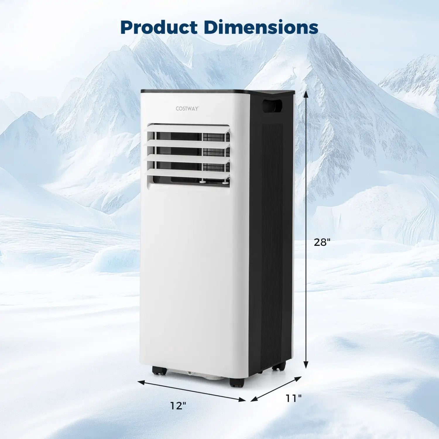 10000 BTU Portable Air Conditioner with Fan and Dehumidifier and LED Display by DirectDeals