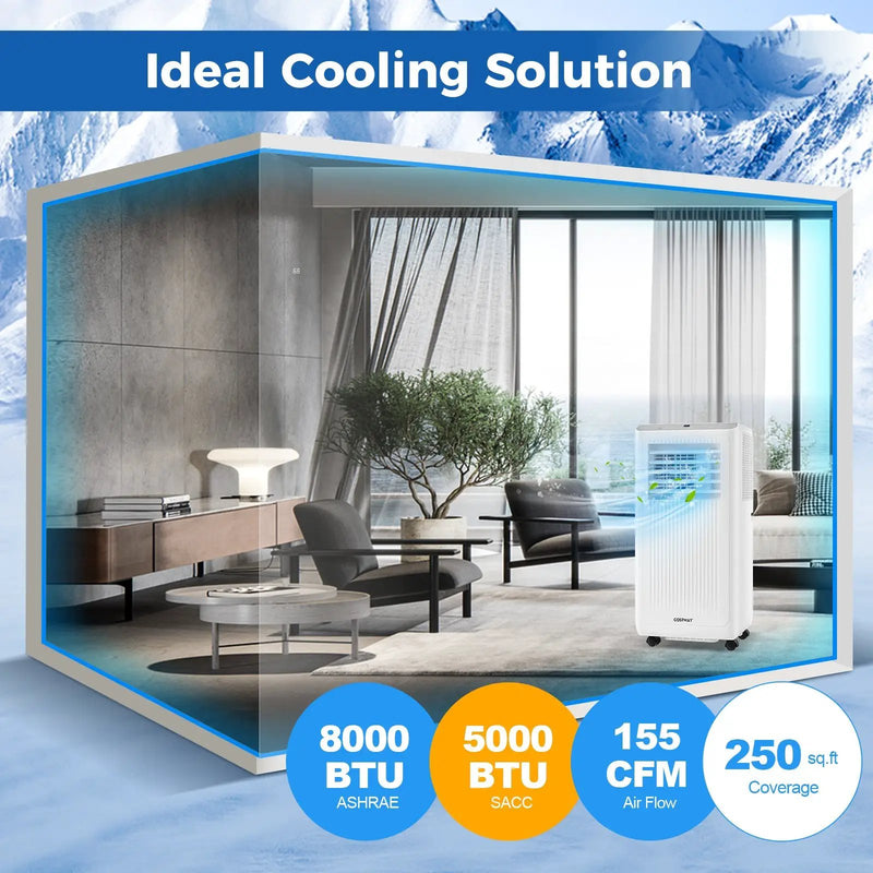 8000 BTU Portable Air Conditioner with Dehumidifier by DirectDeals