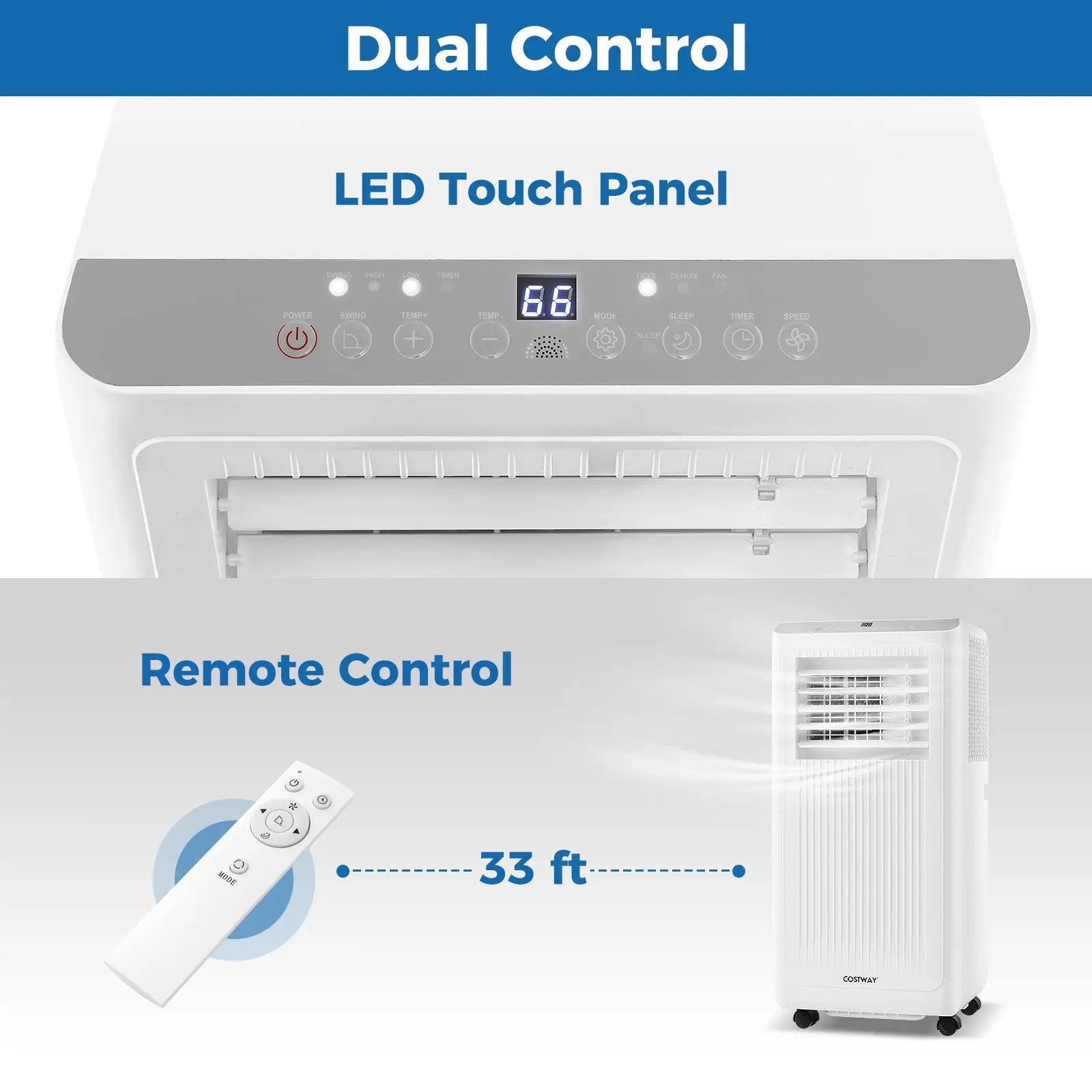 8000 BTU Portable Air Conditioner with Dehumidifier by DirectDeals