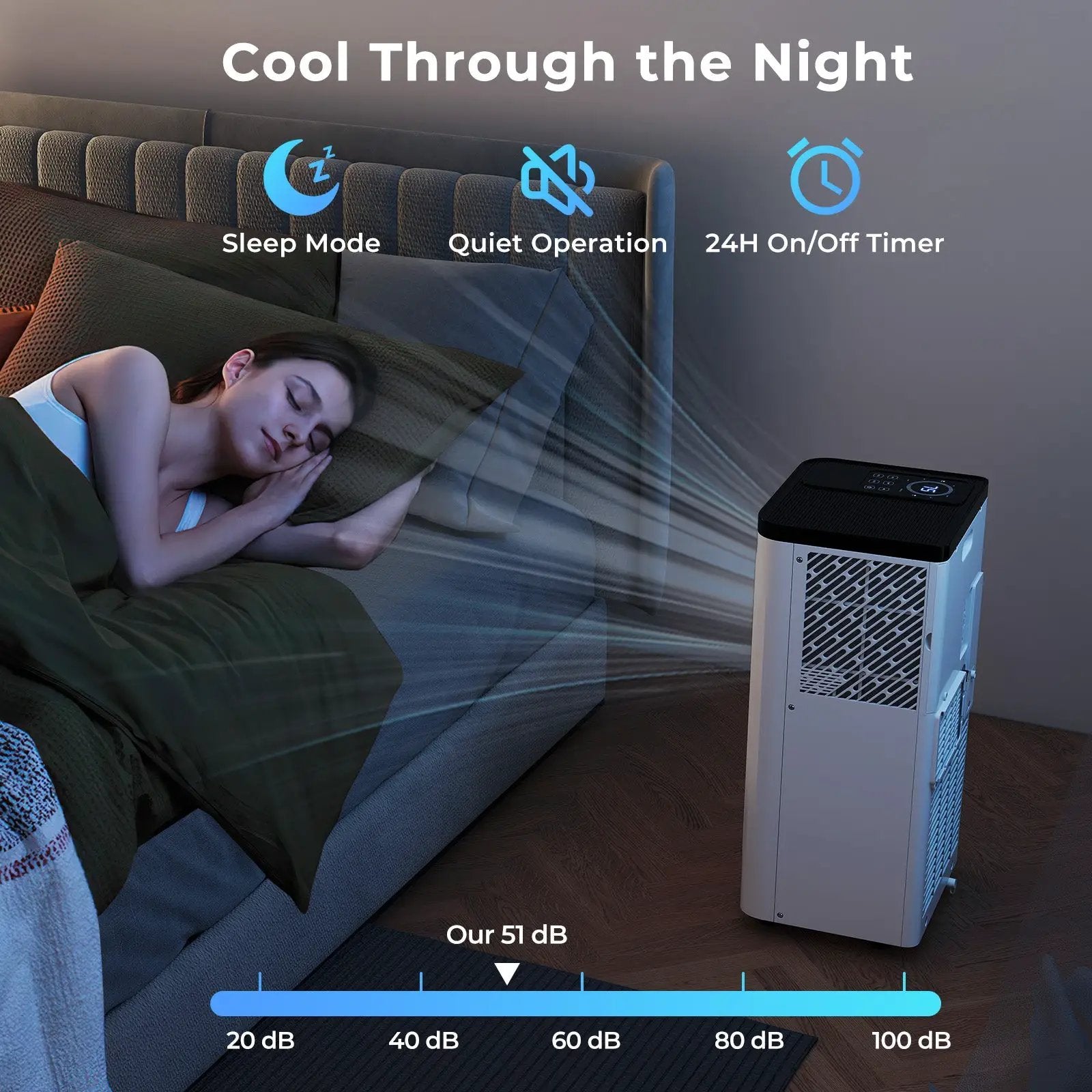 8000 BTU Portable Air Conditioner with Dehumidifier & Remote by DirectDeals