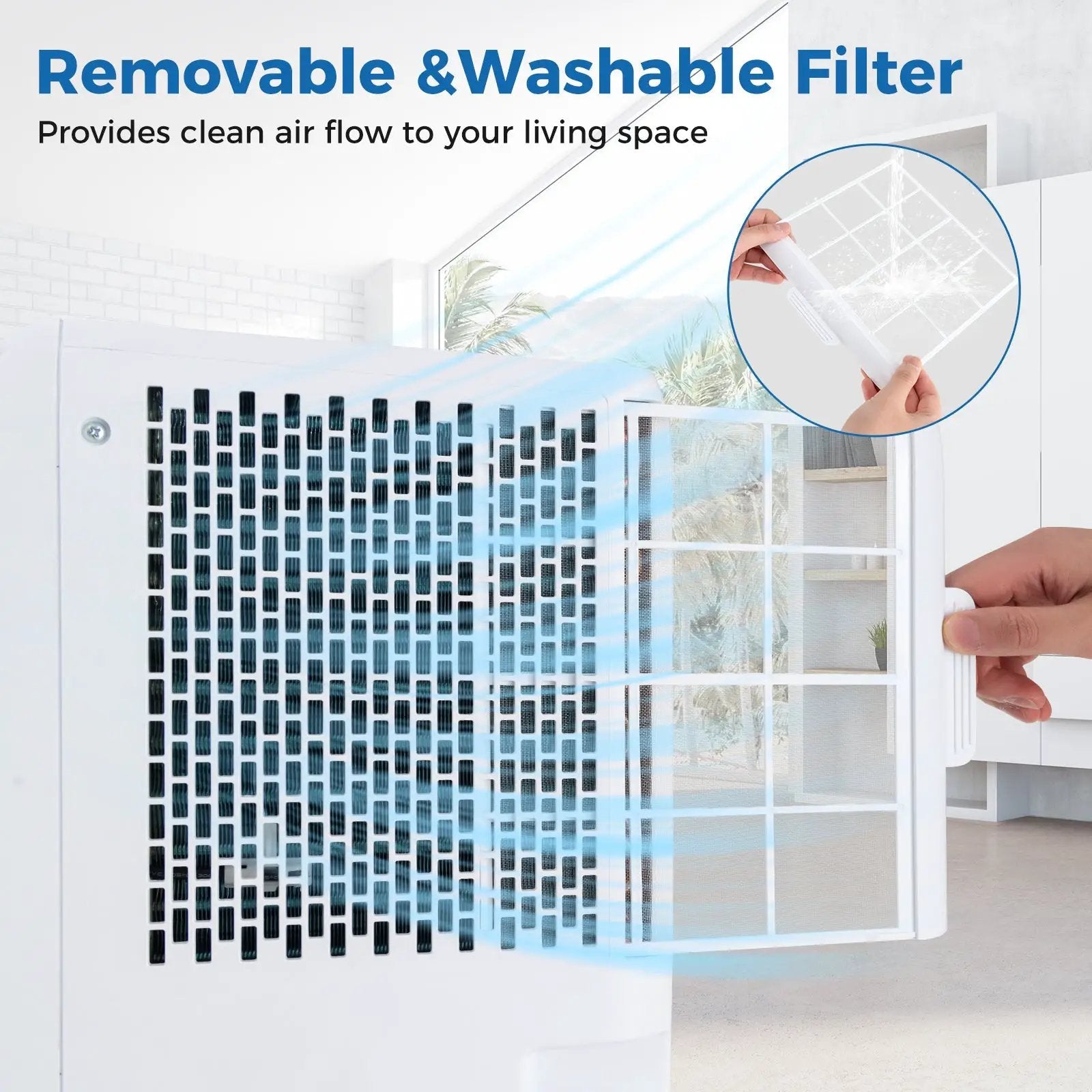 Portable Air Conditioner 8000 BTU 3-in-1 Cooling Fan Dehumidifier by DirectDeals