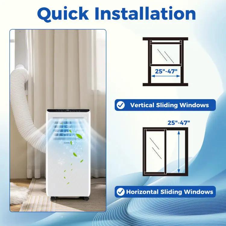 10000 BTU Portable Air Conditioner 3 in 1 Floor AC Unit with Fan and Dehumidifier by DirectDeals