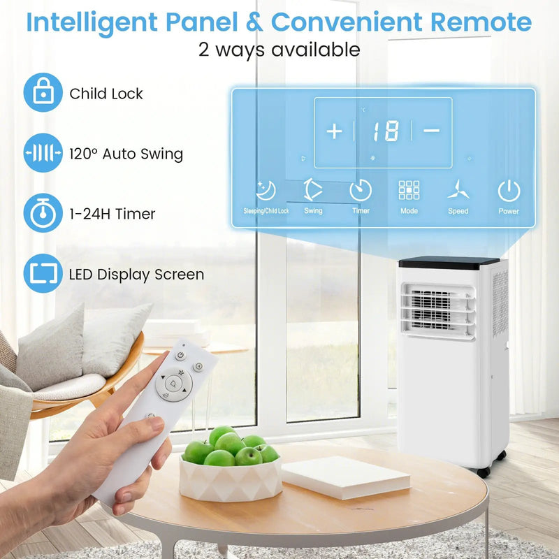 10000 BTU Portable Air Conditioner with Remote Control Cools up to 350 Sq.Ft by DirectDeals