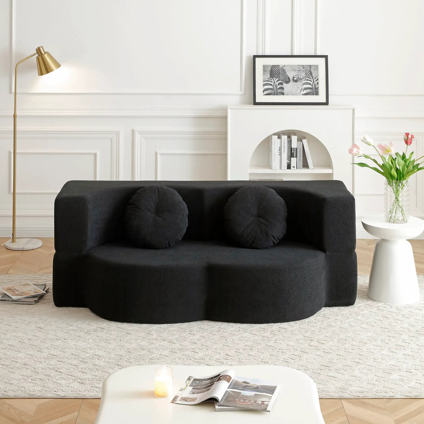 2-in-1 Folding Sofa Bed with Pillow by HouseOfZazla