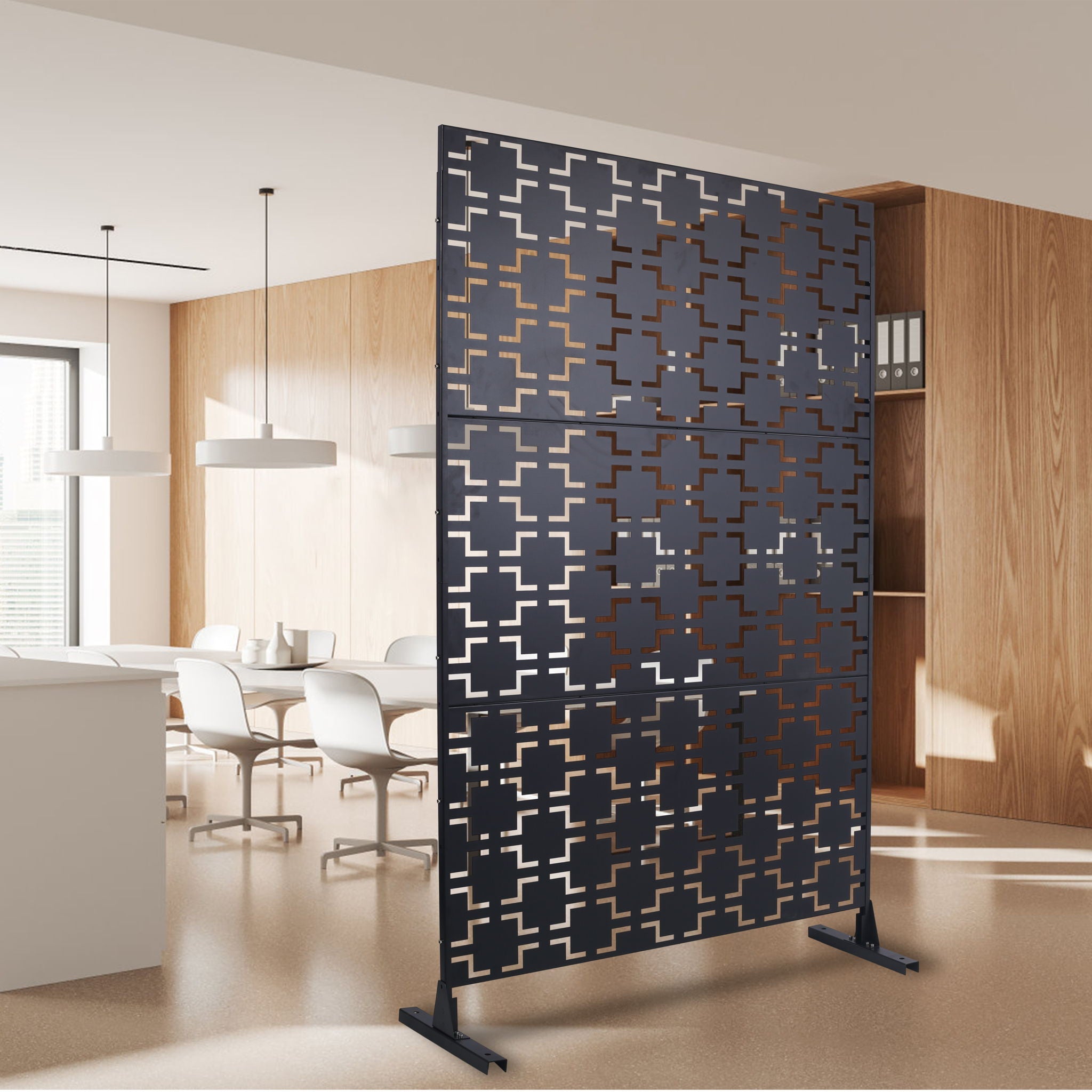 Outdoor & Indoor Metal Privacy Freestanding Decorative Screen by Unique Piece Furniture