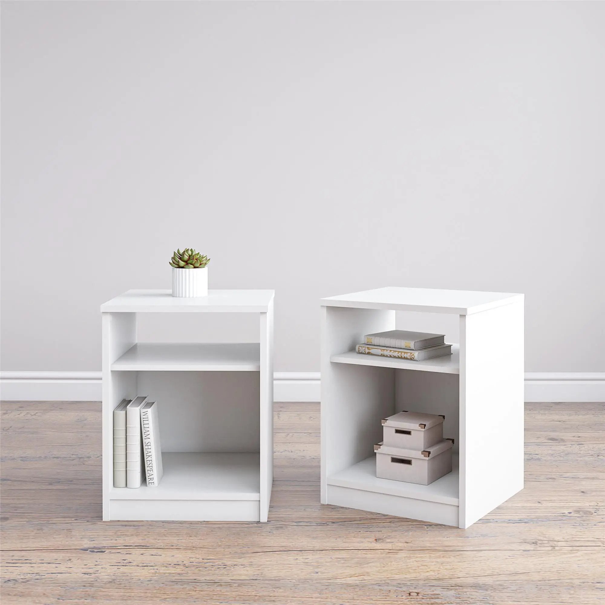 Open Shelf Nightstand - White by Unique Piece Furniture