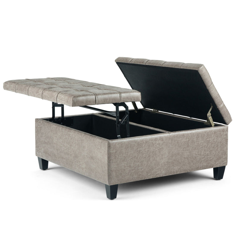 Harrison - Upholstered Coffee Table Storage Ottoman by HouseOfZazla