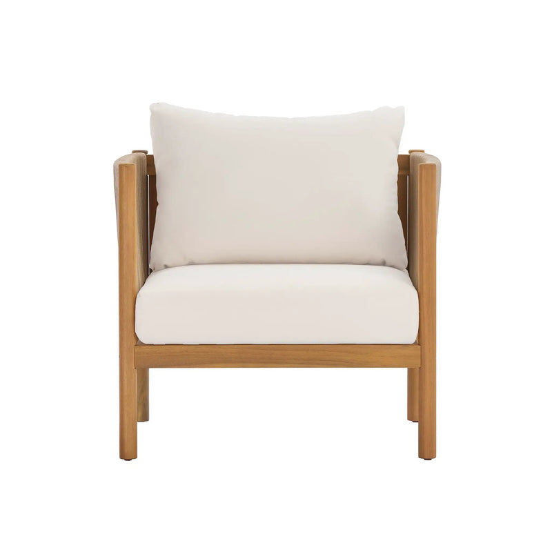 4-Piece Outdoor Sofa Set with Acacia Wood Frame in Teak Look by HouseOfZazla