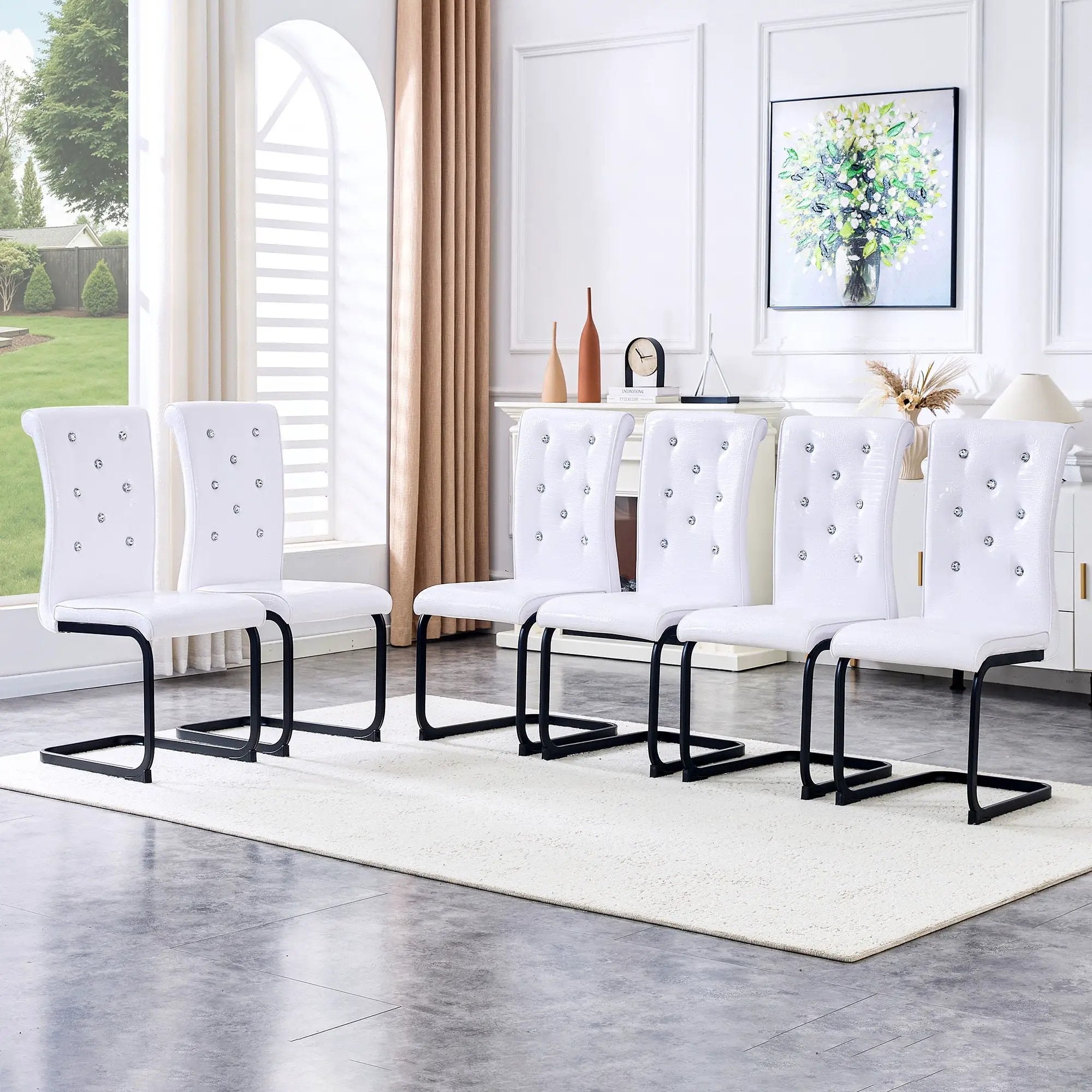 Alligator Skin Upholstered Dining Chairs by Unique Piece Furniture