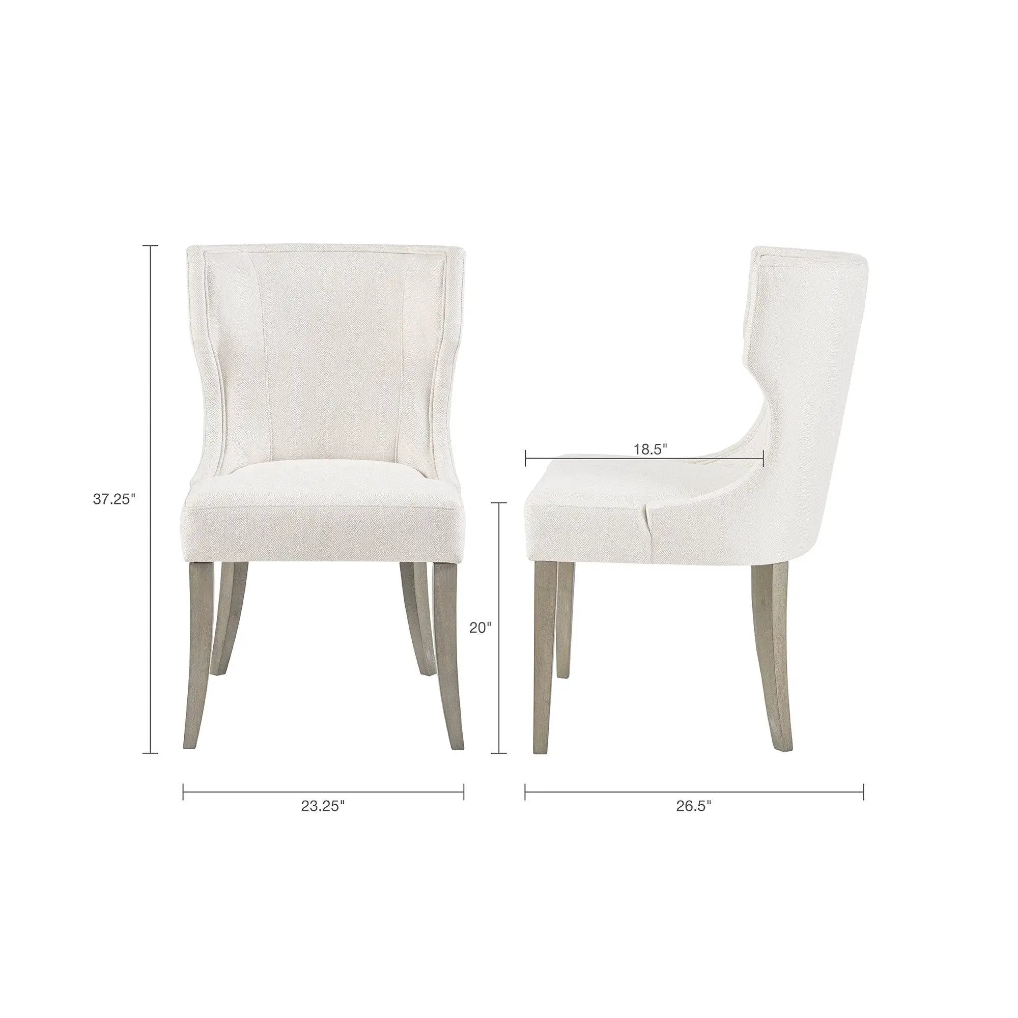 Elegant Design Dining Chair Polyester - Cream by Unique Piece Furniture