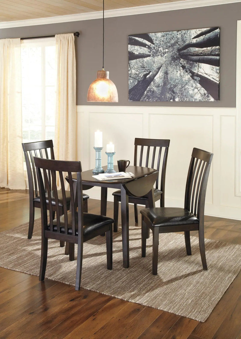 Hammis - Round DRM Drop Leaf Table - Dark Brown by Unique Piece Furniture
