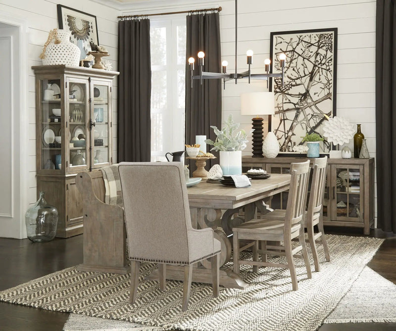 Tinley Park - Bench With Back - Dove Tail Gray by Unique Piece Furniture