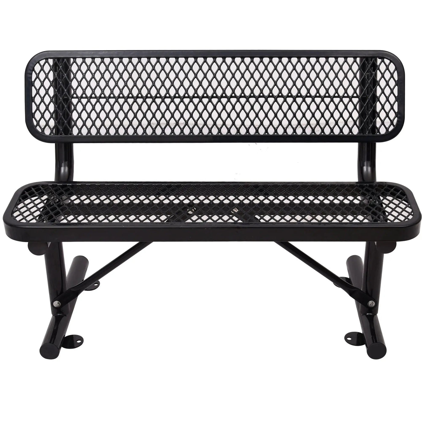 6' Outdoor Steel Bench With Backrest by Unique Piece Furniture