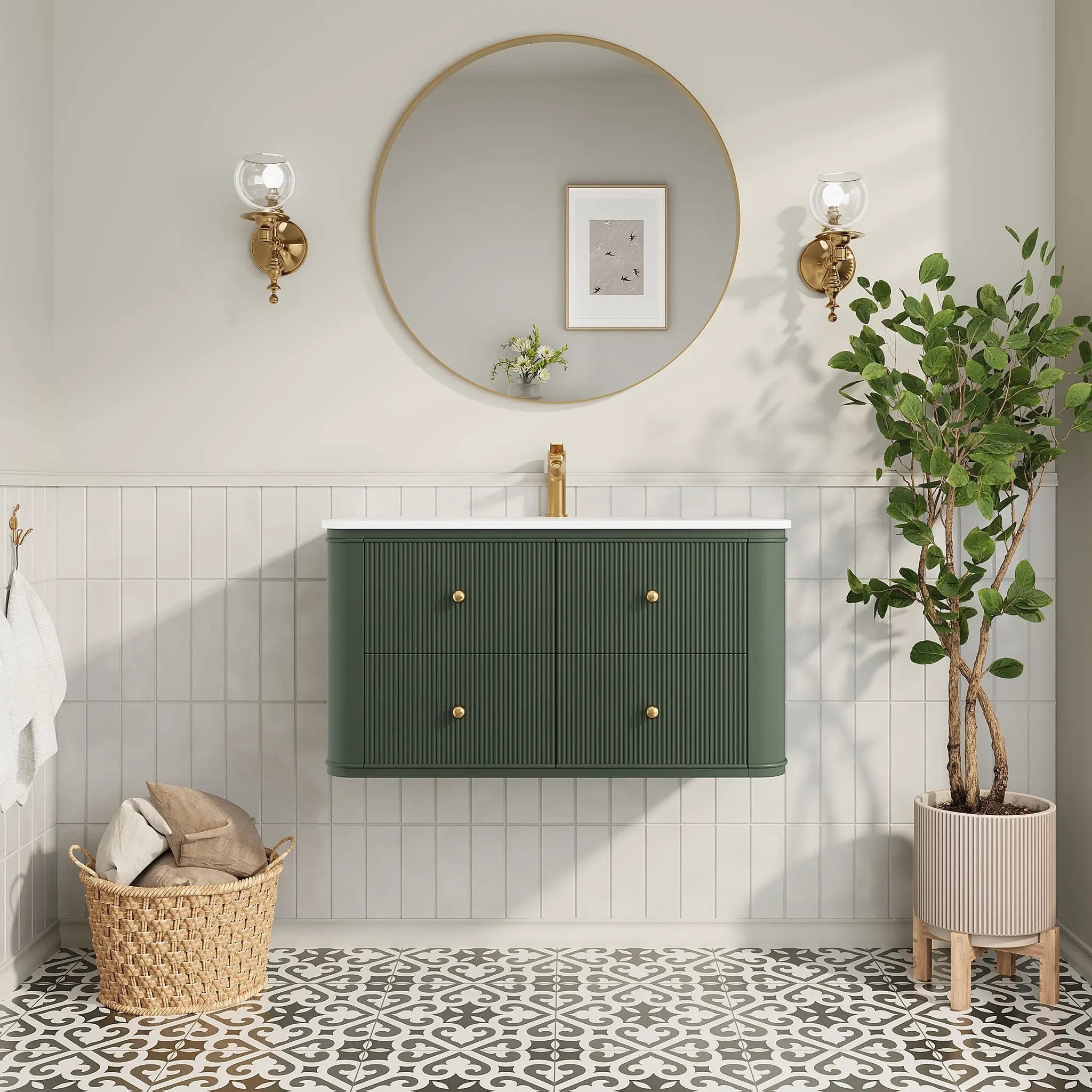 36" Wall Mounted & Floating Single Vanity by HouseOfZazla