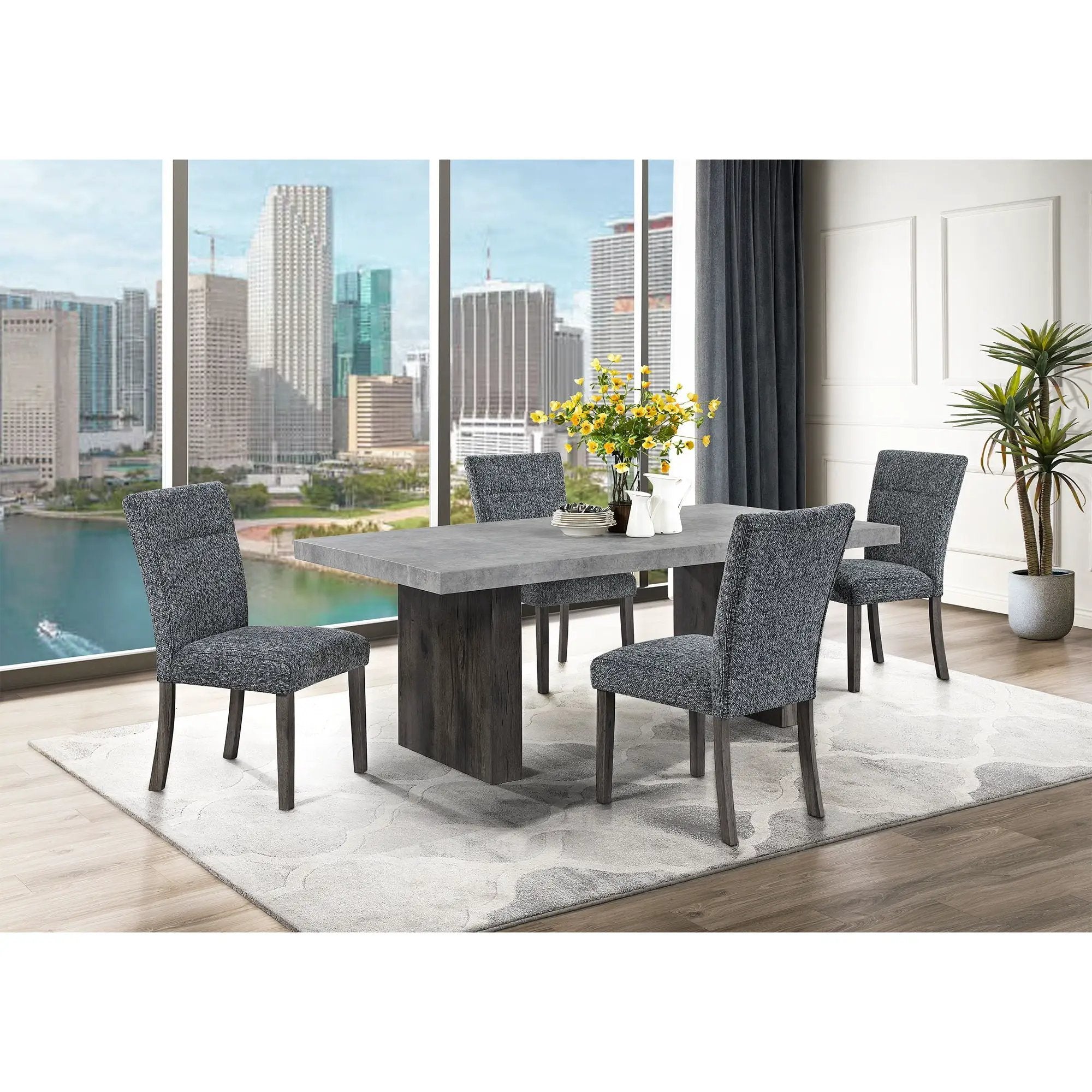 Sharon - Dining Chair With Extended Back (Set of 2) - Gray by Unique Piece Furniture