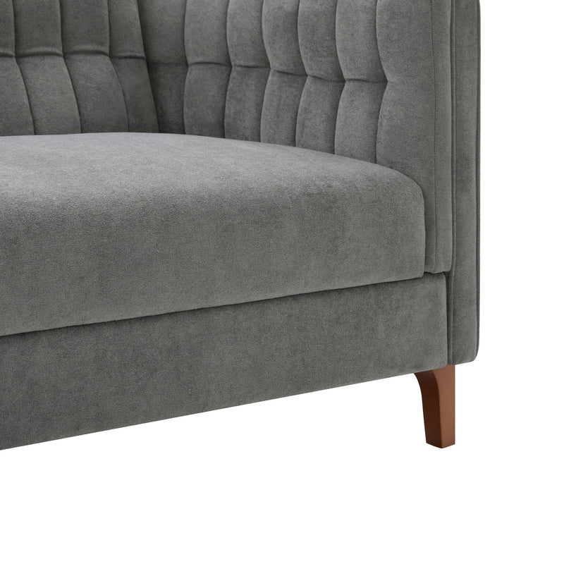 Modern 3 Seater Sofa Upholstered Couch with Curved Armrests by HouseOfZazla