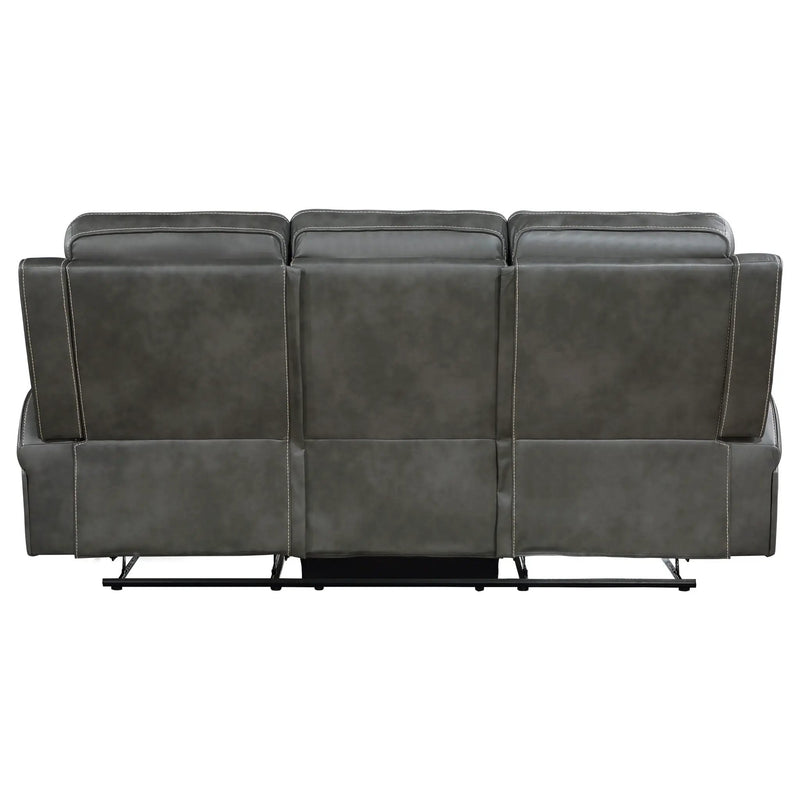 Forrest - Motion Reclining Sofa Comfort With Elegant Tufting And Wide Track Arms - Gray by HouseOfZazla