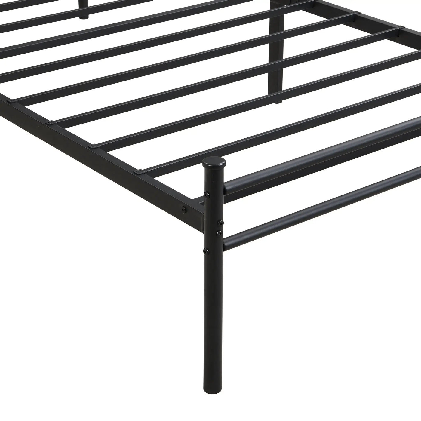 Modern Metal Bedframe With Headboard, Durable Steel Structure by HouseOfZazla