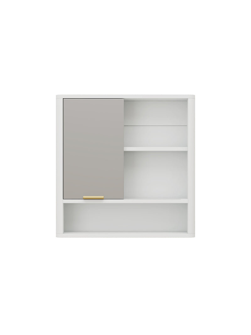 Modern Bathroom Mirror Cabinet with Open Shelves by HouseOfZazla