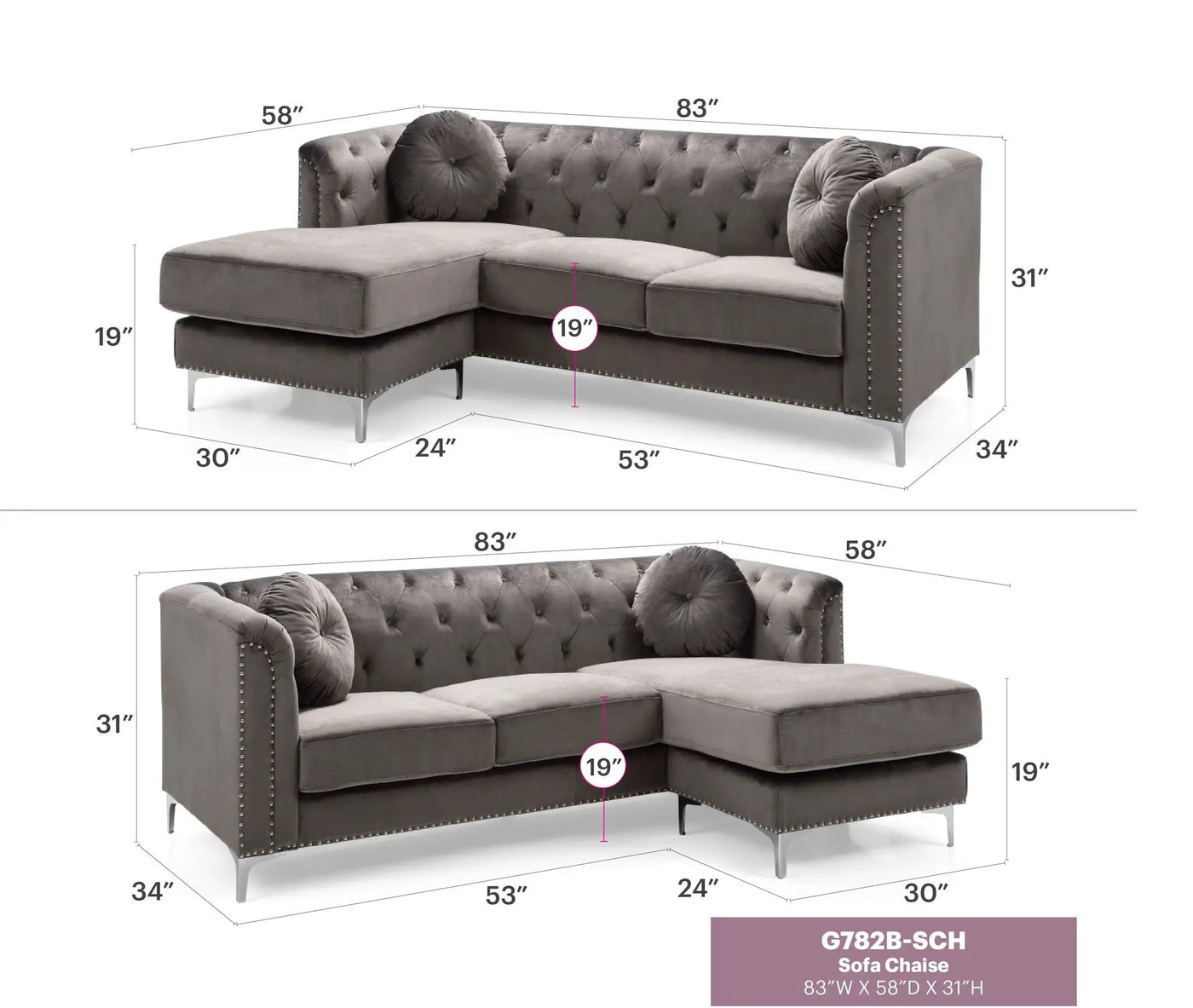 Soft y Micro Suede Sofa Chaise by HouseOfZazla