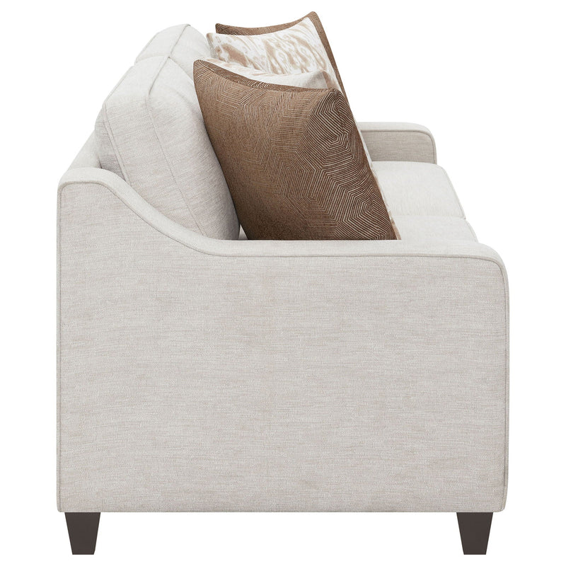 Mahaffey - 2 Piece Track Arm Living Room Set - Beige by HouseOfZazla