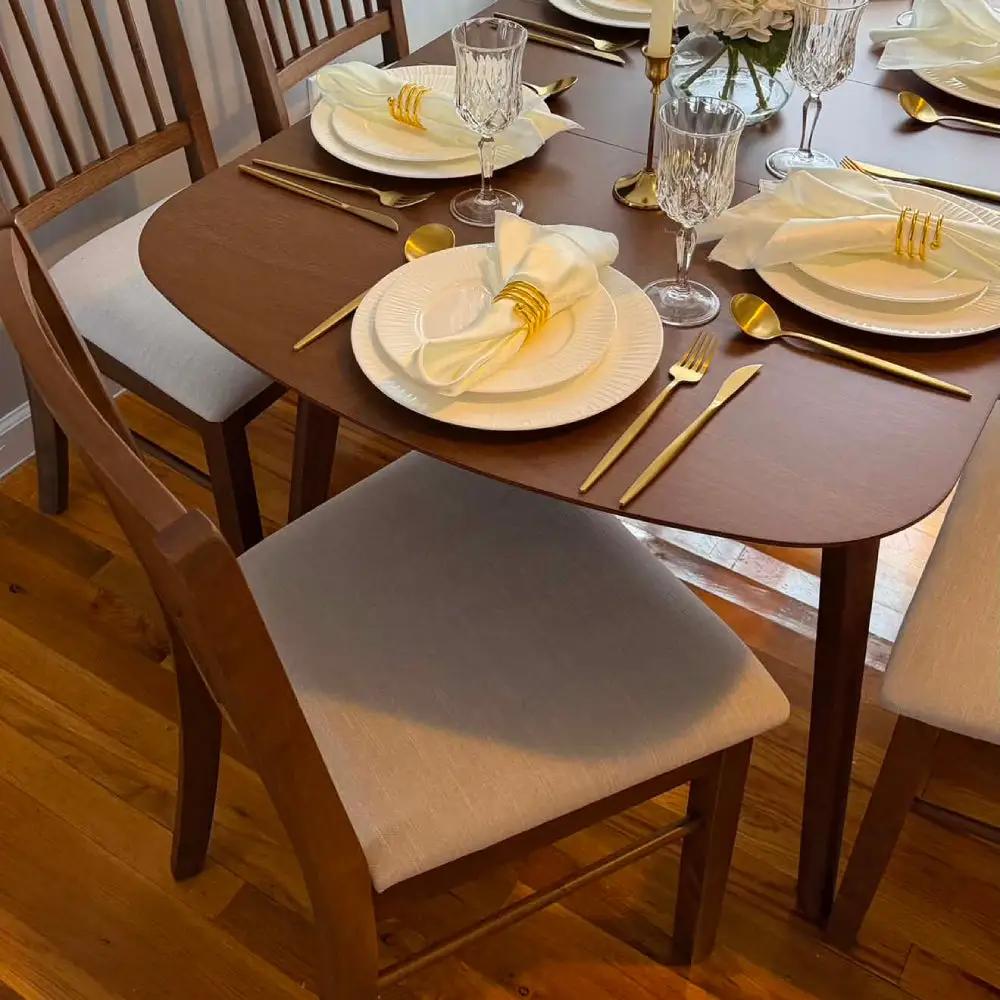 ACTU Extendable Dining Table Set for Small Spaces (Seats 4–6) by ACTU FURNITURE