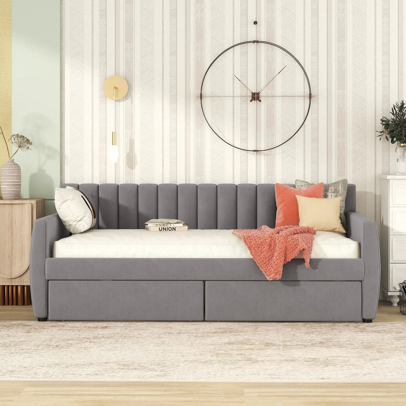 Upholstered Daybed With Slat Support by Unique Piece Furniture
