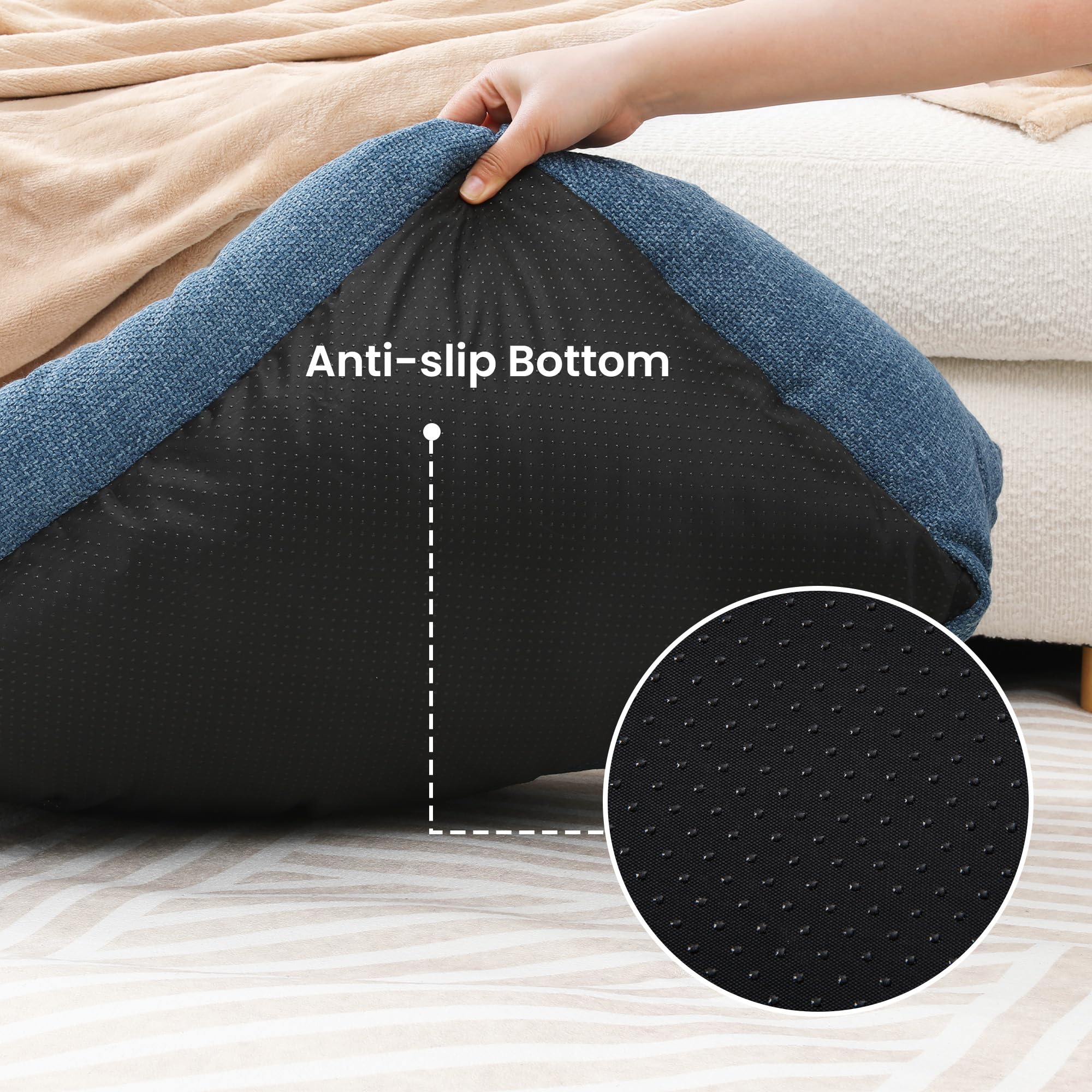 Small Dog Bed with Anti-Slip Bottom and Washable Cover by HouseOfZazla