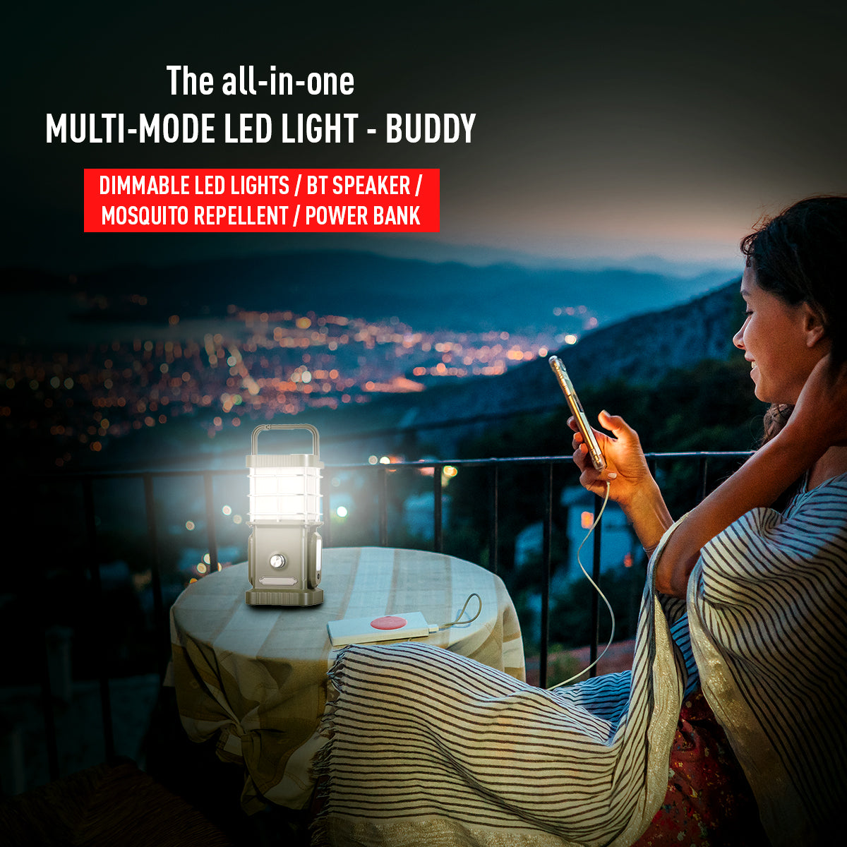 TRU De-LIGHT BUDDY Dimmable Lamp / Power Bank / Bluetooth Speaker / Independent Side Lamps - Music / Decoration - All-In-One, photo 12 of 19