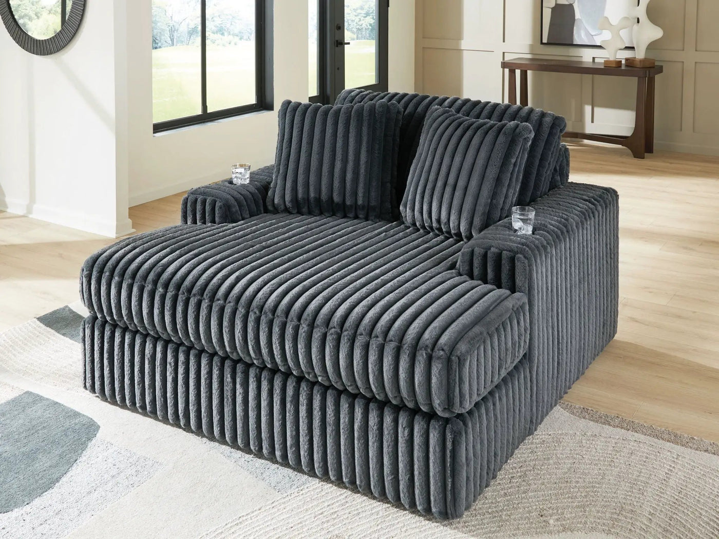 Midnight-Madness - Oversized Chaise by Unique Piece Furniture
