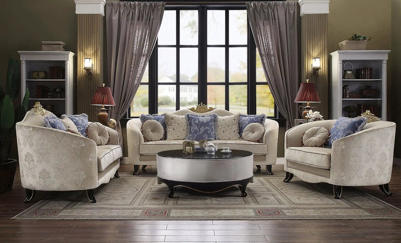 Sheridan - Chair With 2 Pillows - Cream Fabric by Unique Piece Furniture